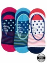 Meatfly Meatfly Socken Low Socks Triple Pack Rot Gestreift | Rot | Größe