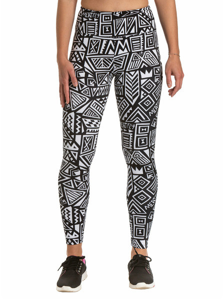 Meatfly Meatfly Damen Leggings Arabel Dancing White | Schwarz | Größe