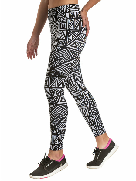 Meatfly Meatfly Damen Leggings Arabel Dancing White | Schwarz | Größe