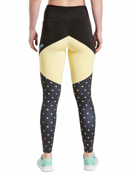 Meatfly Meatfly Damen Leggings Arabel Color Dots/Yellow | Punkte | Größe