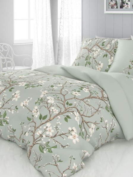Kvalitex Satin Französisch Bettwäsche LUXURY COLLECTION 1+2, 240x200, 70x90cm JARO grün