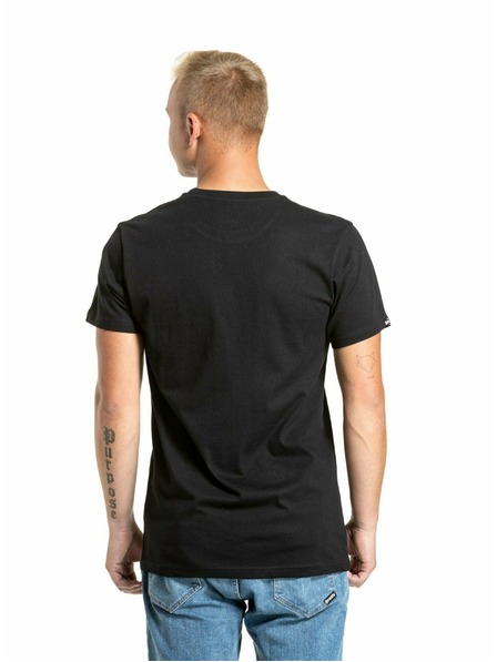 Meatfly Meatfly Herren-T-Shirt Striped Logo Black | Schwarz | Größe S | 100% Baumwolle