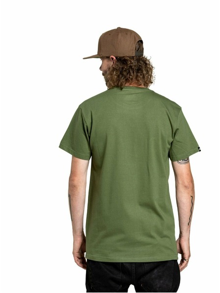 Meatfly Meatfly Herren-T-Shirt Joe Olive | Grün | Größe S | 100% Baumwolle