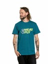 Meatfly Meatfly Herren-T-Shirt Revital Petrol Heather | Blau | Größe
