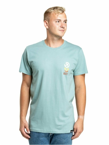 Meatfly Meatfly Herren-T-Shirt Phase Dusty Mint | Blau | Größe