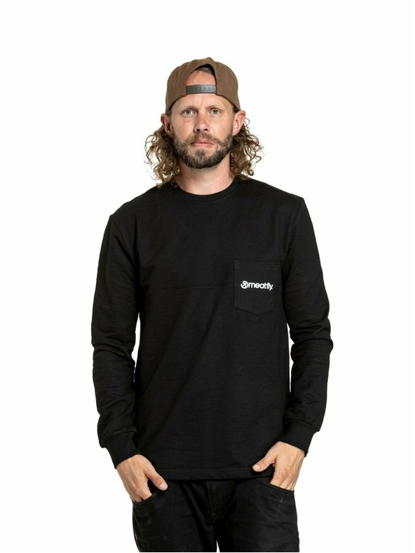 Meatfly Meatfly Herren-Langarmshirt Harvey Black | Schwarz | Größe