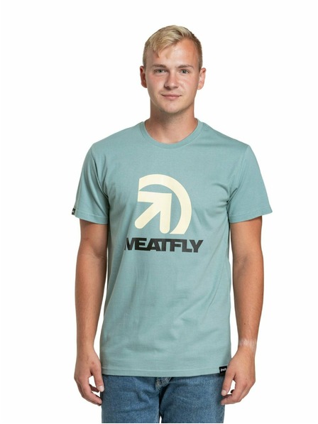 Meatfly Meatfly Herren T-Shirt Dais Dusty Mint | Blau | Größe