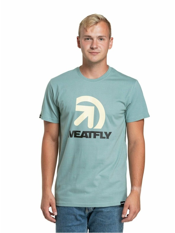 Meatfly Meatfly Herren T-Shirt Dais Dusty Mint | Blau | Größe