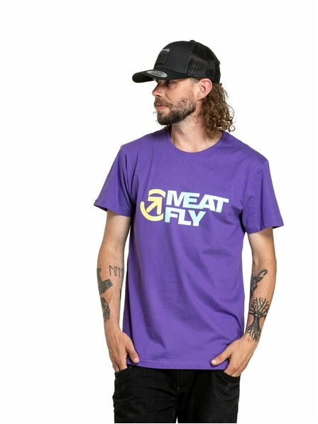 Meatfly Meatfly Herren T-Shirt Revital Violet | Lila | Größe