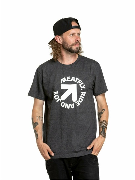 Meatfly Meatfly Herren T-Shirt Arrow Charcoal Heather | Grau | Größe