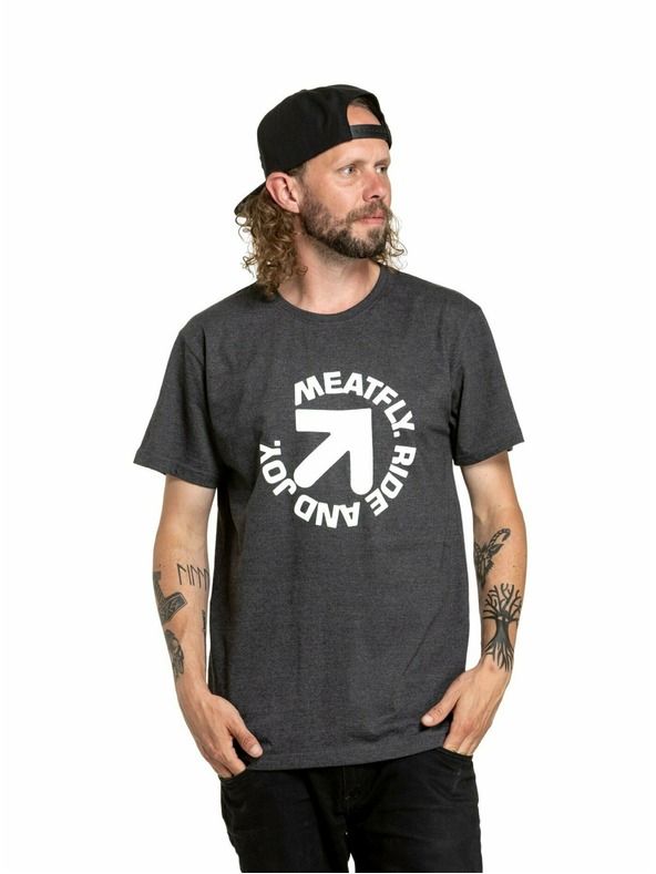 Meatfly Meatfly Herren T-Shirt Arrow Charcoal Heather | Grau | Größe