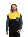 Meatfly Meatfly Herren Langarm-T-Shirt Harvey Deep Yellow/Navy Heather | Gelb | Größe