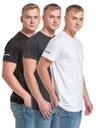 Meatfly Meatfly Herren T-Shirt Set Basic Multipack Black/Charcoal Heather/White | Schwarz | Größe