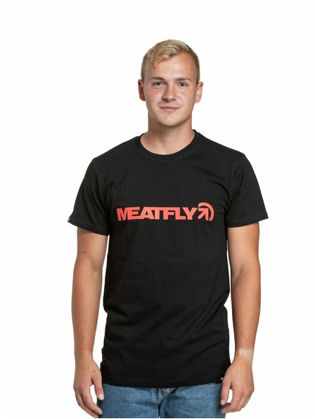 Meatfly Meatfly Herren T-Shirt Logex Red/Black | Rot | Größe S | 100% Baumwolle