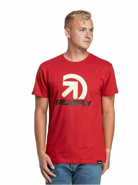 Meatfly Meatfly Herren T-Shirt Dais Dark Red | Rot | Größe