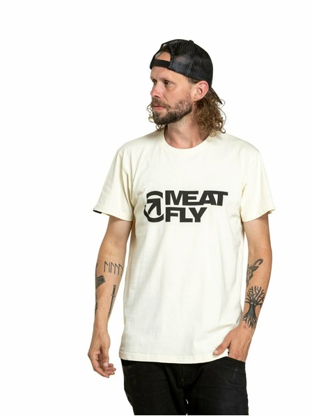 Meatfly Meatfly Herren T-Shirt Revital Cream | Weiß | Größe