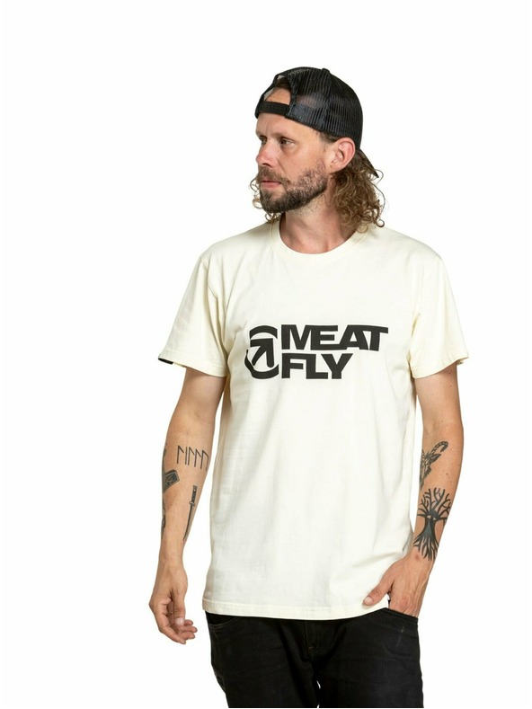 Meatfly Meatfly Herren T-Shirt Revital Cream | Weiß | Größe