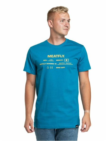 Meatfly Meatfly Herren T-Shirt Sign Funky Blue | Blau | Größe