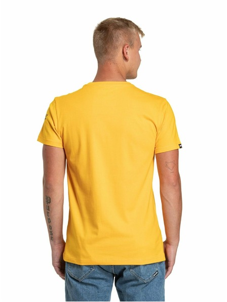 Meatfly Meatfly Herren T-Shirt Racing Spirit Deep Yellow | Gelb | Größe S | 100% Baumwolle