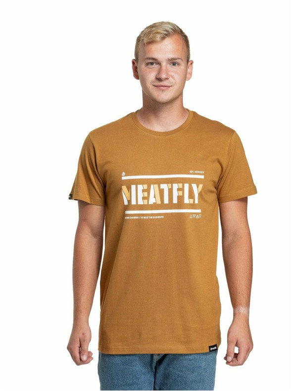 Meatfly Meatfly Herren T-Shirt Rele Gold Brown | Braun | Größe
