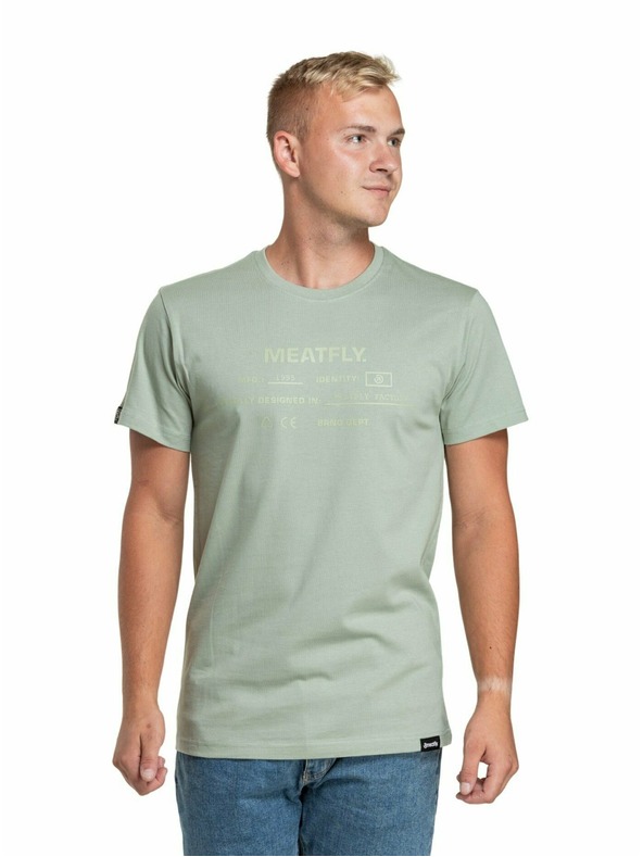 Meatfly Meatfly Herren T-Shirt Sign Mossy Green | Grün | Größe