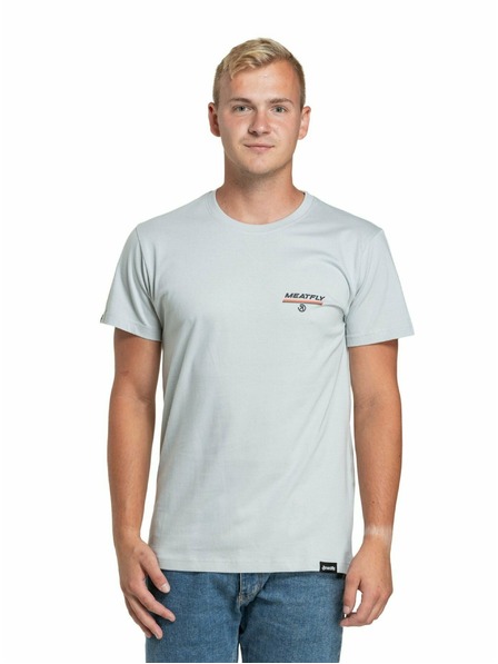 Meatfly Meatfly Herren T-Shirt Racing Spirit Stone | Braun | Größe S | 100% Baumwolle