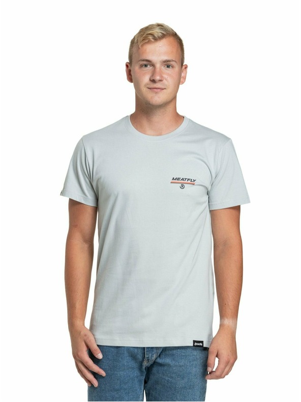Meatfly Meatfly Herren T-Shirt Racing Spirit Stone | Braun | Größe S | 100% Baumwolle