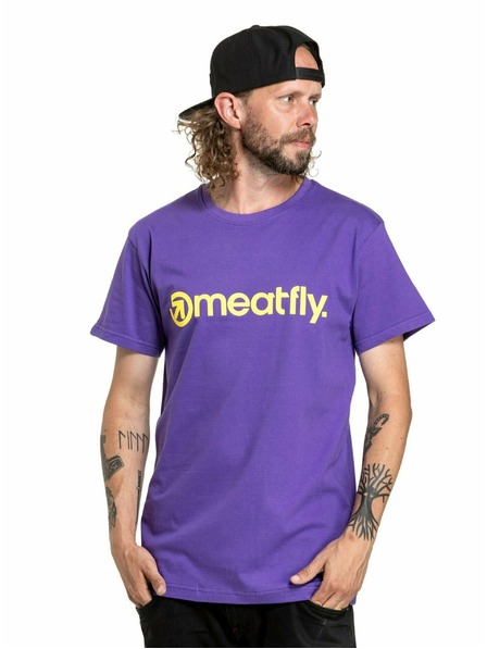 Meatfly Meatfly Herren T-Shirt Joe Violet | Lila | Größe S | 100% Baumwolle