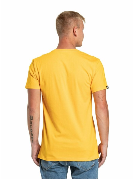 Meatfly Meatfly Herren T-Shirt Dais Deep Yellow | Gelb | Größe