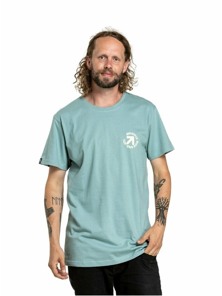 Meatfly Meatfly Herren T-Shirt Arrow Dusty Mint | Blau | Größe
