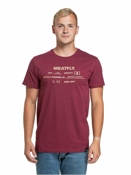 Meatfly Meatfly Herren Shirt Sign Dunkelwein | Rot | Größe