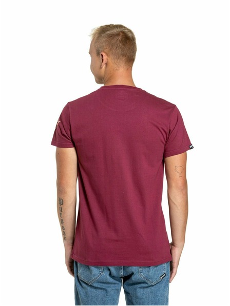 Meatfly Meatfly Herren Shirt Racing Spirit Dunkelwein | Rot | Größe S | 100% Baumwolle