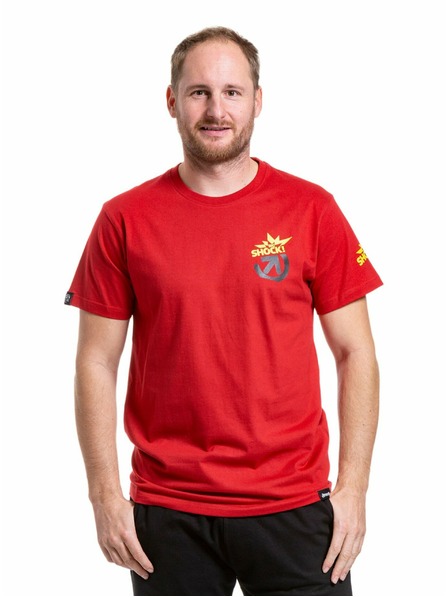 Meatfly Meatfly Herren Shirt Big Shock Teamup Dunkelrot | Rot | Größe