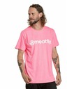 Meatfly Meatfly Herren Shirt Joe Neon Pink/Weiß | Weiß | Größe S | 100% Baumwolle