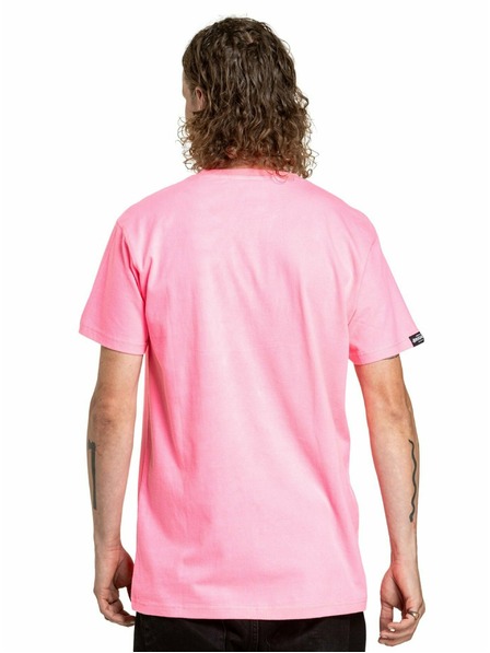 Meatfly Meatfly Herren Shirt Joe Neon Pink/Weiß | Weiß | Größe S | 100% Baumwolle