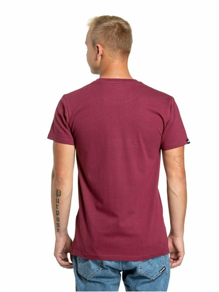 Meatfly Meatfly Herren Shirt Logex Dunkelwein | Rot | Größe S | 100% Baumwolle
