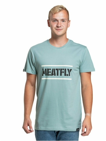 Meatfly Meatfly Herren Shirt Rele Dusty Mint | Blau | Größe