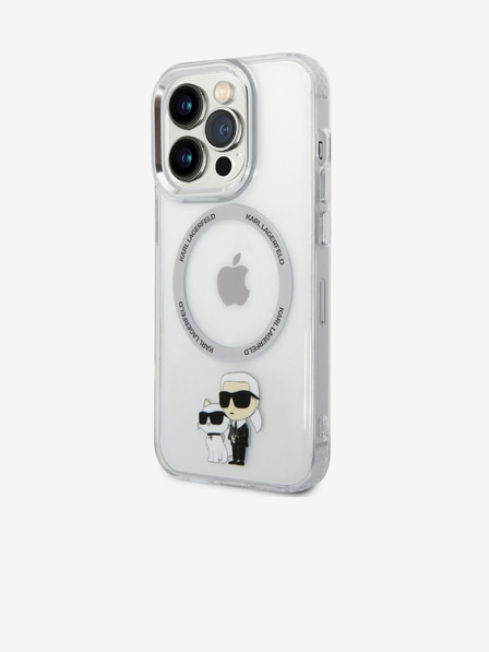 Karl Lagerfeld Karl Lagerfeld IML Karl and Choupette NFT MagSafe Rückseite Hülle für iPhone 14 Pro Max Transparent