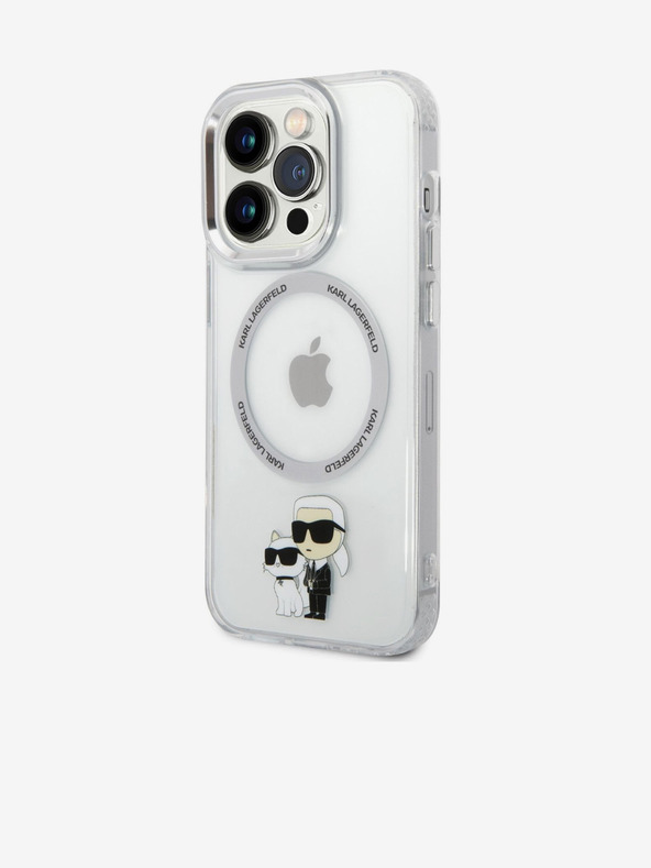 Karl Lagerfeld Karl Lagerfeld IML Karl and Choupette NFT MagSafe Rückseite Hülle für iPhone 14 Pro Max Transparent