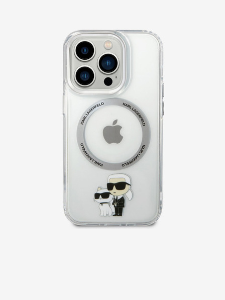 Karl Lagerfeld Karl Lagerfeld IML Karl and Choupette NFT MagSafe Rückseite Hülle für iPhone 14 Pro Max Transparent