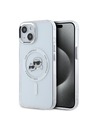 Karl Lagerfeld Karl Lagerfeld IML K&CH Heads Metallrahmen MagSafe Rückseite Hülle für iPhone 14 Transparent