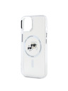 Karl Lagerfeld Karl Lagerfeld IML K&CH Heads Metallrahmen MagSafe Rückseite Hülle für iPhone 14 Transparent