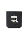 Karl Lagerfeld Karl Lagerfeld PU Saffiano Monogramm Karl Head Rückseite Hülle für Samsung Galaxy Z Flip 6 Schwarz