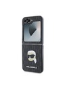 Karl Lagerfeld Karl Lagerfeld PU Saffiano Monogramm Karl Head Rückseite Hülle für Samsung Galaxy Z Flip 6 Schwarz
