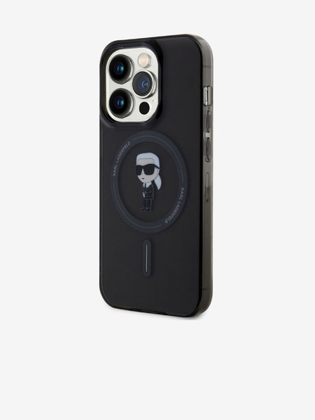 Karl Lagerfeld IML Ikonik MagSafe Rückseite Hülle für iPhone 15 Pro Schwarz Karl Lagerfeld