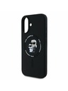 Karl Lagerfeld Karl Lagerfeld Flüssigsilikon Karl and Choupette MagSafe Rückseite Hülle für iPhone 16 Schwarz