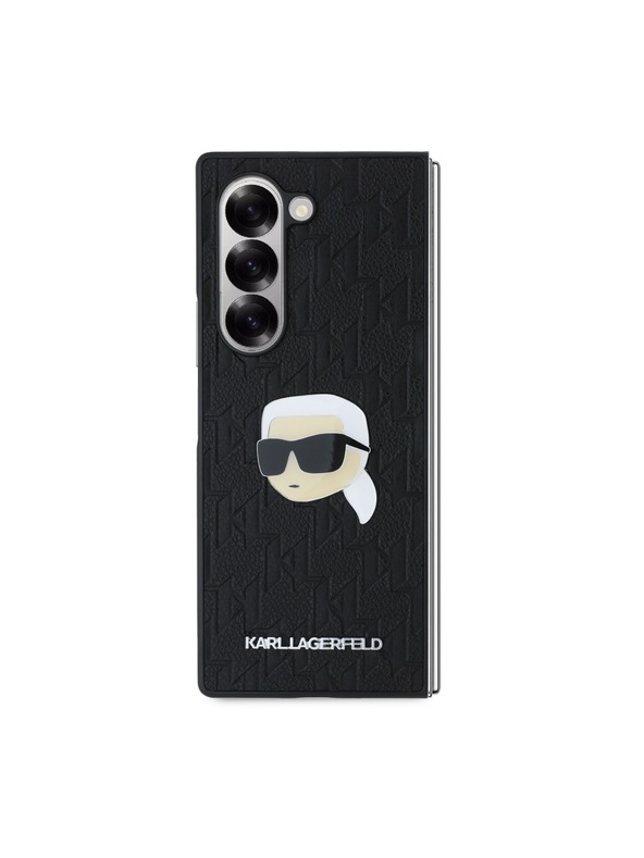 Karl Lagerfeld Karl Lagerfeld PU Saffiano Monogramm Karl Head Rückseite Hülle für Samsung Galaxy Z Fold 6 Schwarz