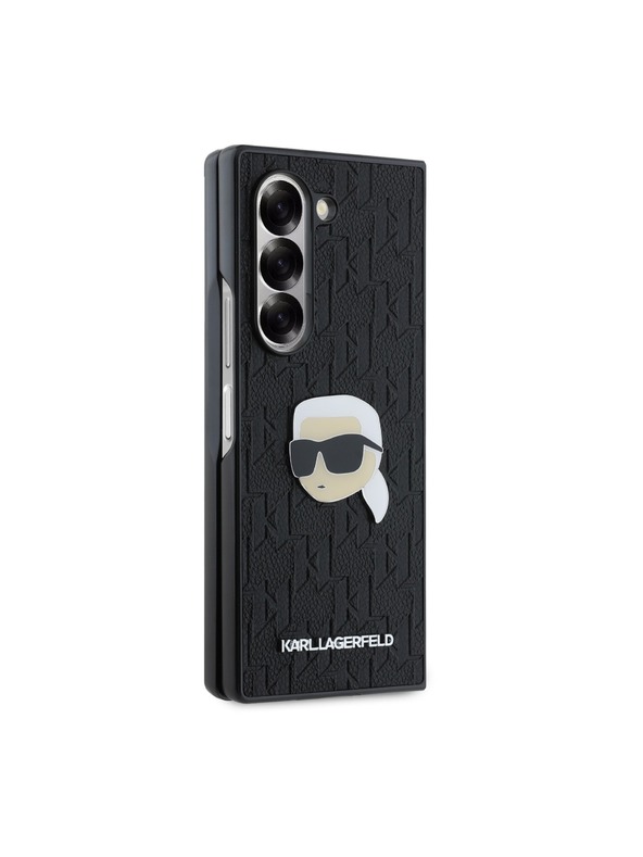 Karl Lagerfeld Karl Lagerfeld PU Saffiano Monogramm Karl Head Rückseite Hülle für Samsung Galaxy Z Fold 6 Schwarz