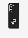 Karl Lagerfeld Karl Lagerfeld PU Saffiano Karl and Choupette NFT Rückseite Hülle für Samsung Galaxy Z Fold 5 Schwarz
