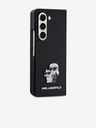 Karl Lagerfeld Karl Lagerfeld PU Saffiano Karl and Choupette NFT Rückseite Hülle für Samsung Galaxy Z Fold 5 Schwarz